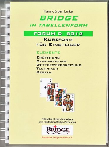 Bridge in Tabellenform - Kurzform für Einsteiger - Forum D 2012 - Hosentaschenform Leisure & Fun