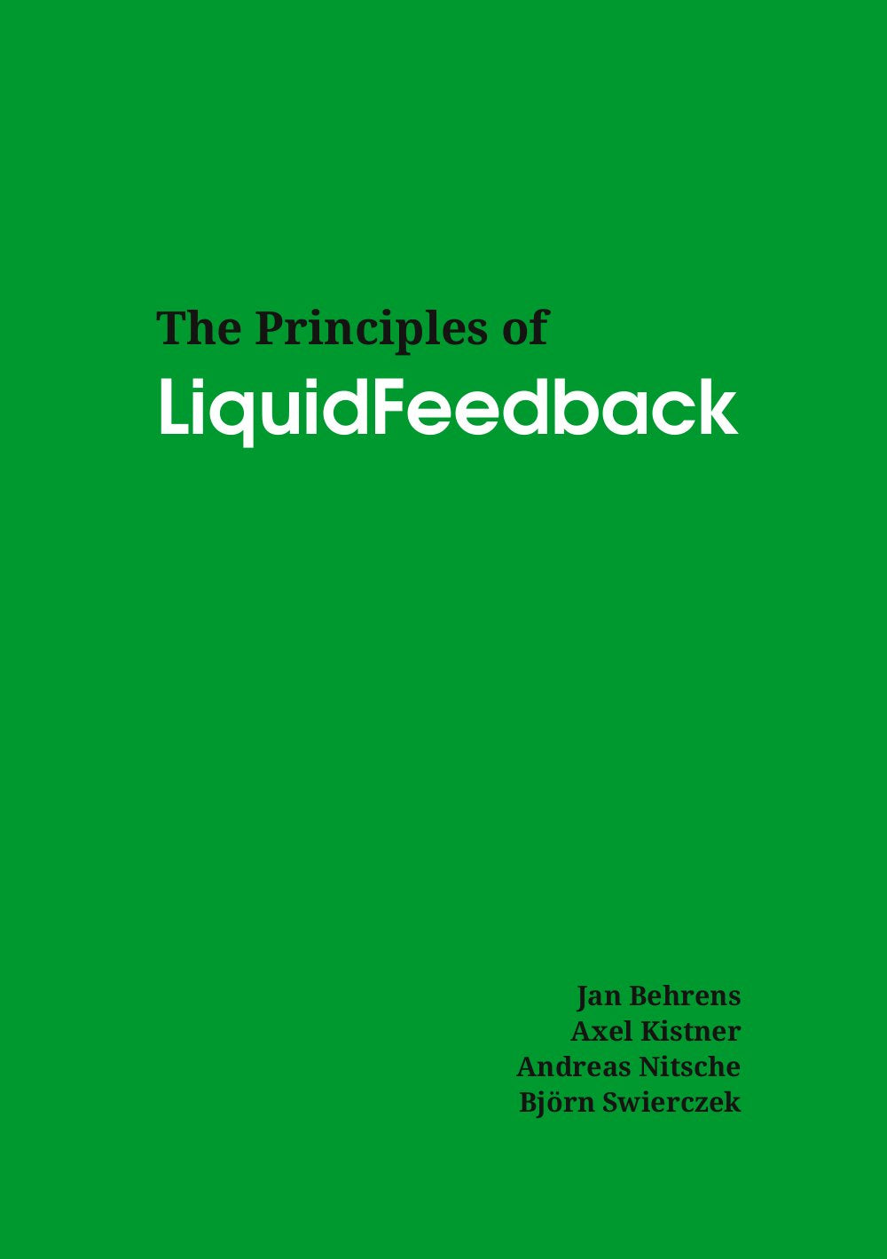 Product Image: The Principles of LiquidFeedback