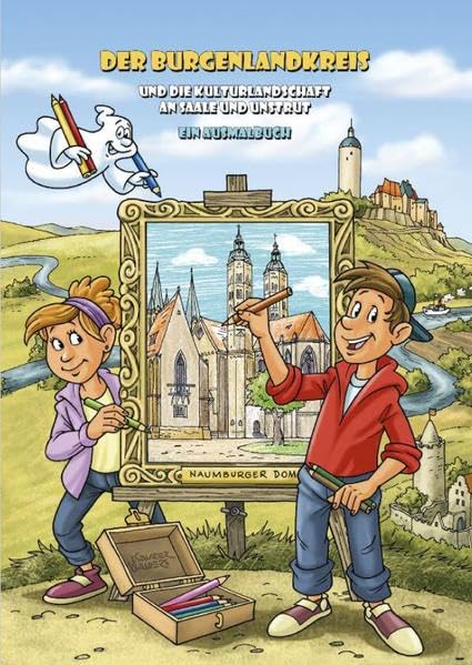 Der Burgenlandkreis und die Kulturlandschaft an Saale und Unstrut: Ein Ausmalbuch Manga