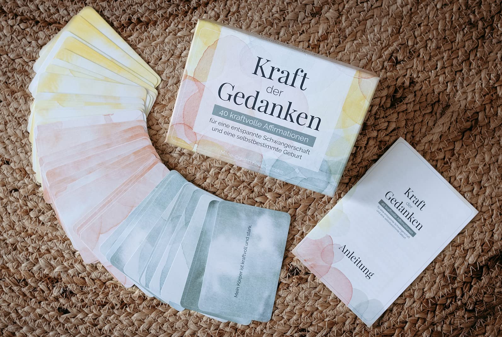 Kartenset „Kraft der Gedanken“ Mentale Geburtsvorbereitung Affirmationen für eine entspannte Schwangerschaft & selbstbestimmte Geburt | Achtsamkeit & Geschenk Schwangere & Hebammen & Doulas Parents & Children
