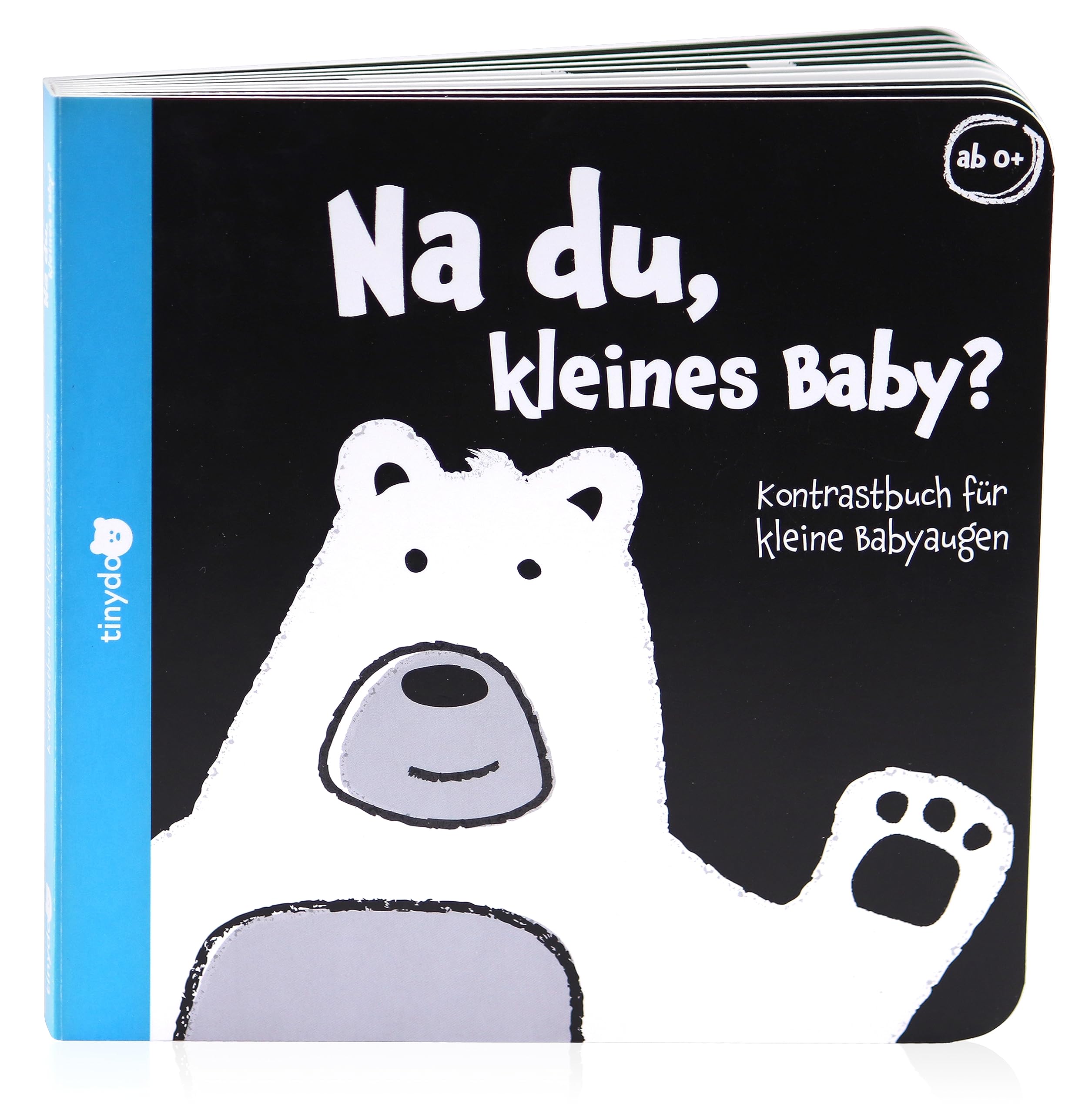 Kontrastbuch "Na du kleines Baby?" - Schwarz Weiß Buch / Fokusbuch Baby | Pappbuch mit abgerundeten Ecken | Mein erstes Buch für Neugeborene und Babys | Ab 0+ Books