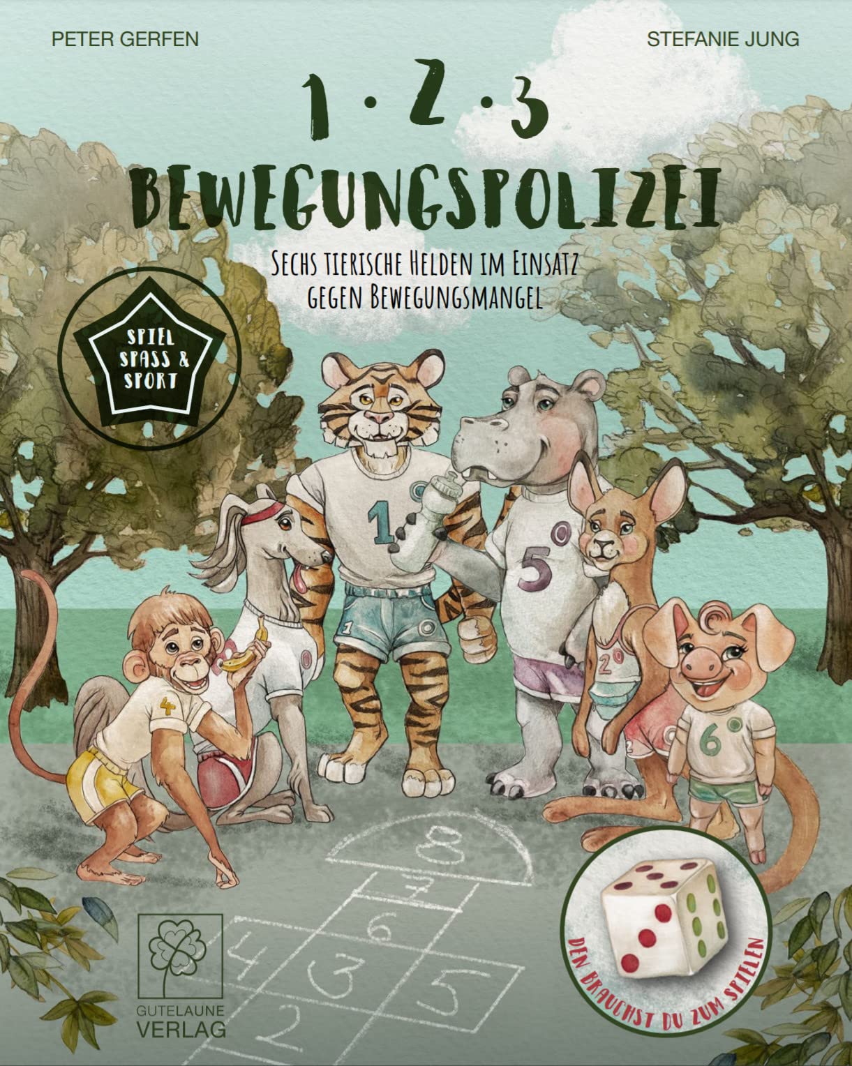 1-2-3 Bewegungspolizei: Sechs tierische Helden im Einsatz gegen Bewegungsmangel Children's books