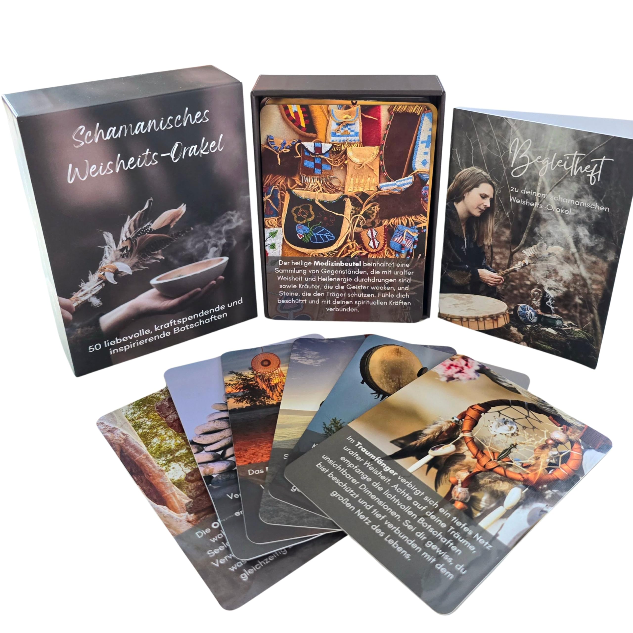 Schamanisches Orakel-Kartenset 50 Weisheits-Orakelkarten Religion & Esotericism