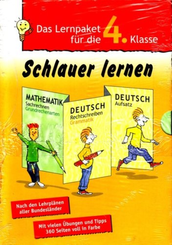 Das Lernpaket für die 4. Klasse. Schlauer lernen. 3 Bände im Schuber (Mathematik Sachrechnen + Deutsch Rechtschreiben + Deutsch Aufsatz) Books