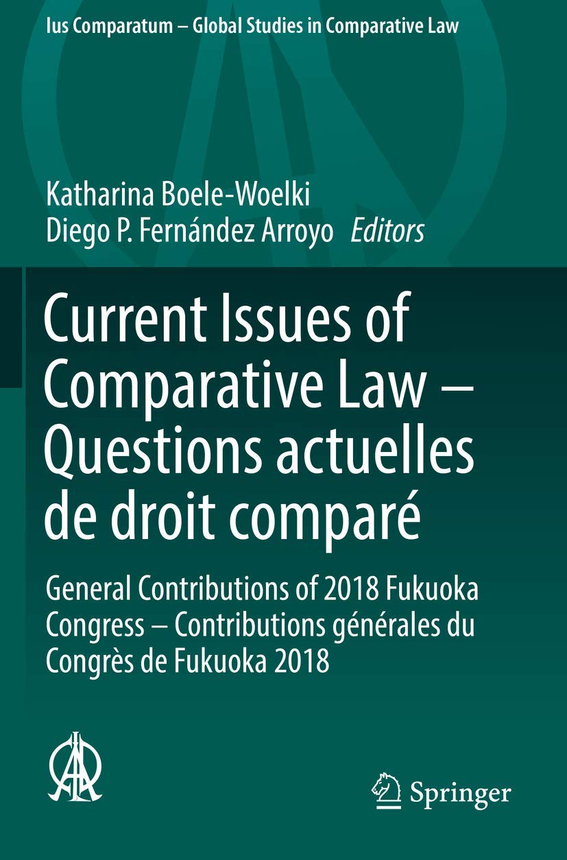 Current Issues of Comparative Law – Questions actuelles de droit comparé book