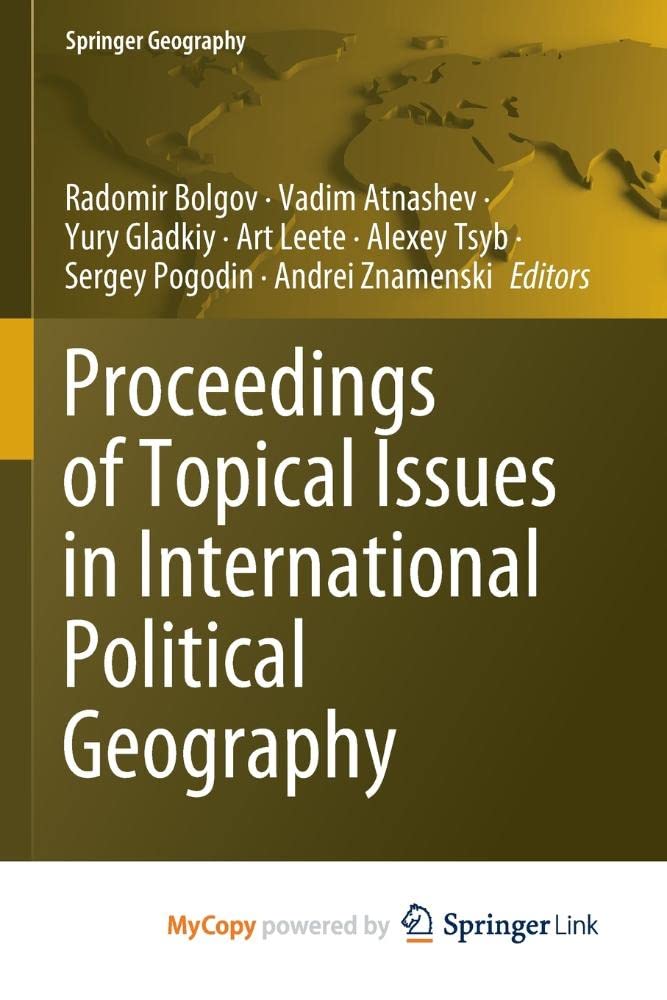 Proceedings of Topical Issues in International Political Geography Social Sciences