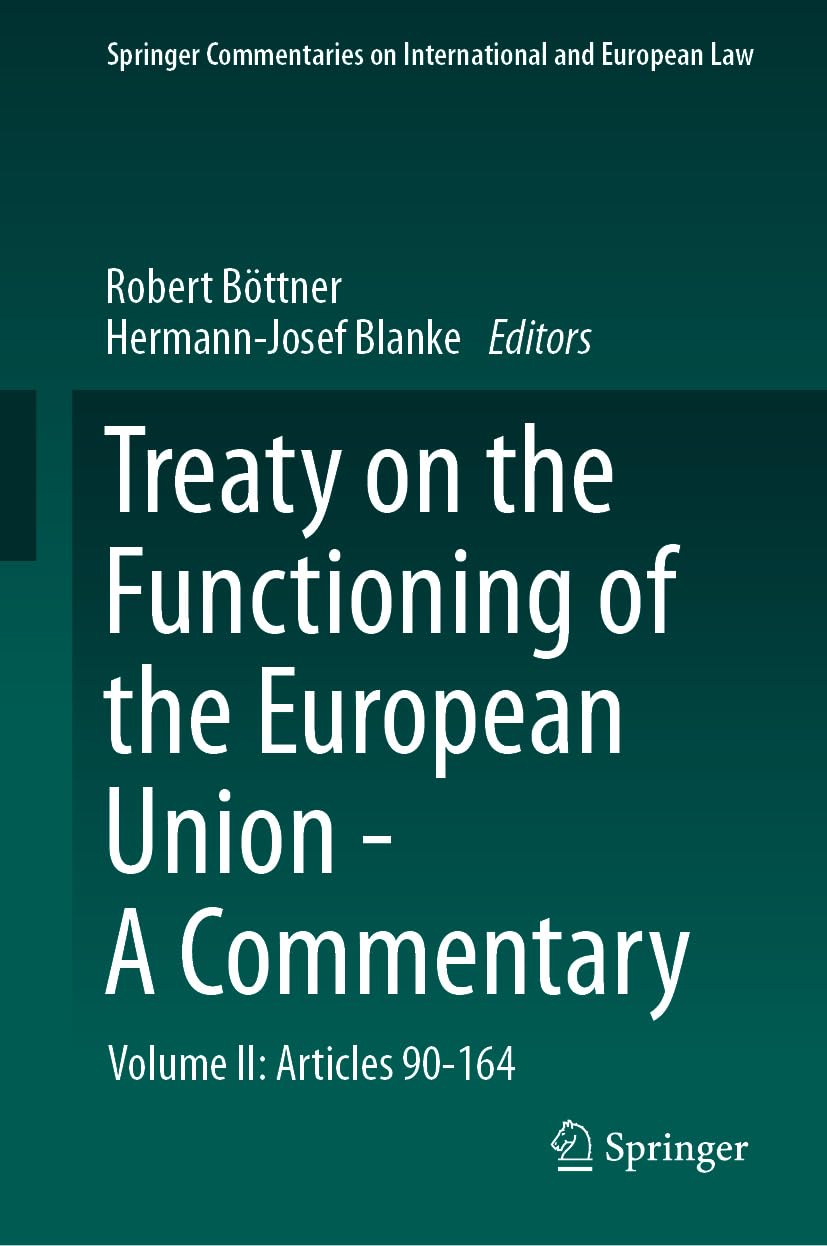 Treaty on the Functioning of the European Union - A Commentary Law