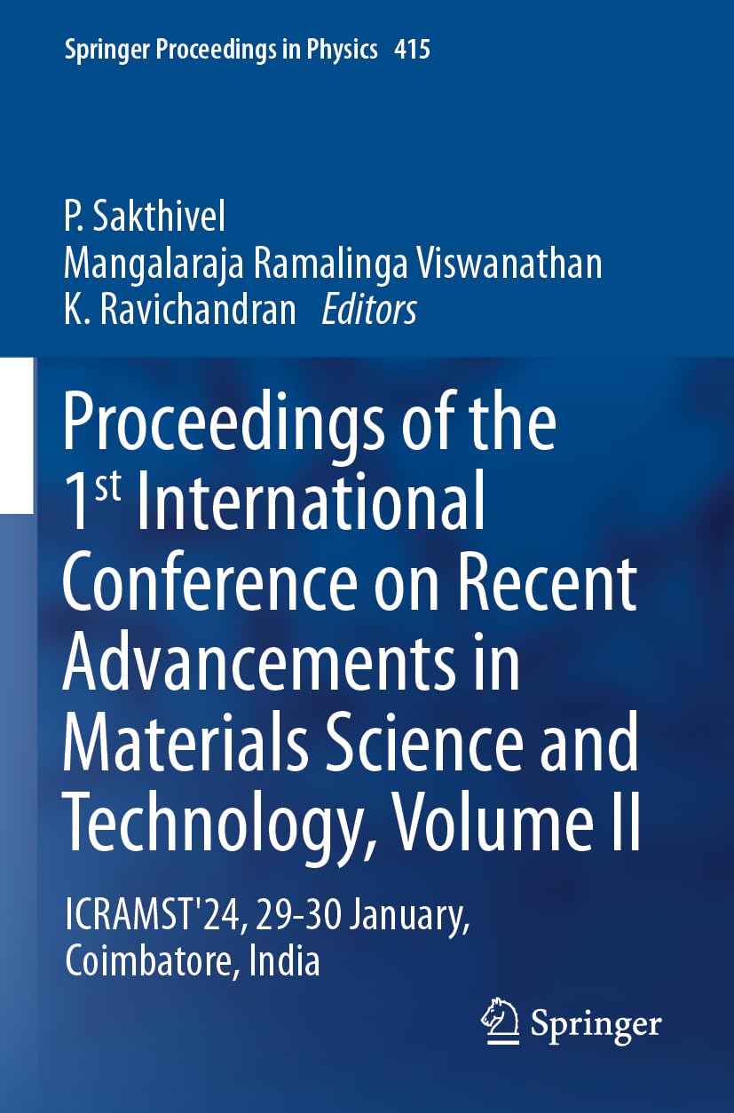 Proceedings of the 1st International Conference on Recent Advancements in Materials Science and Technology, Volume II Business & Technology