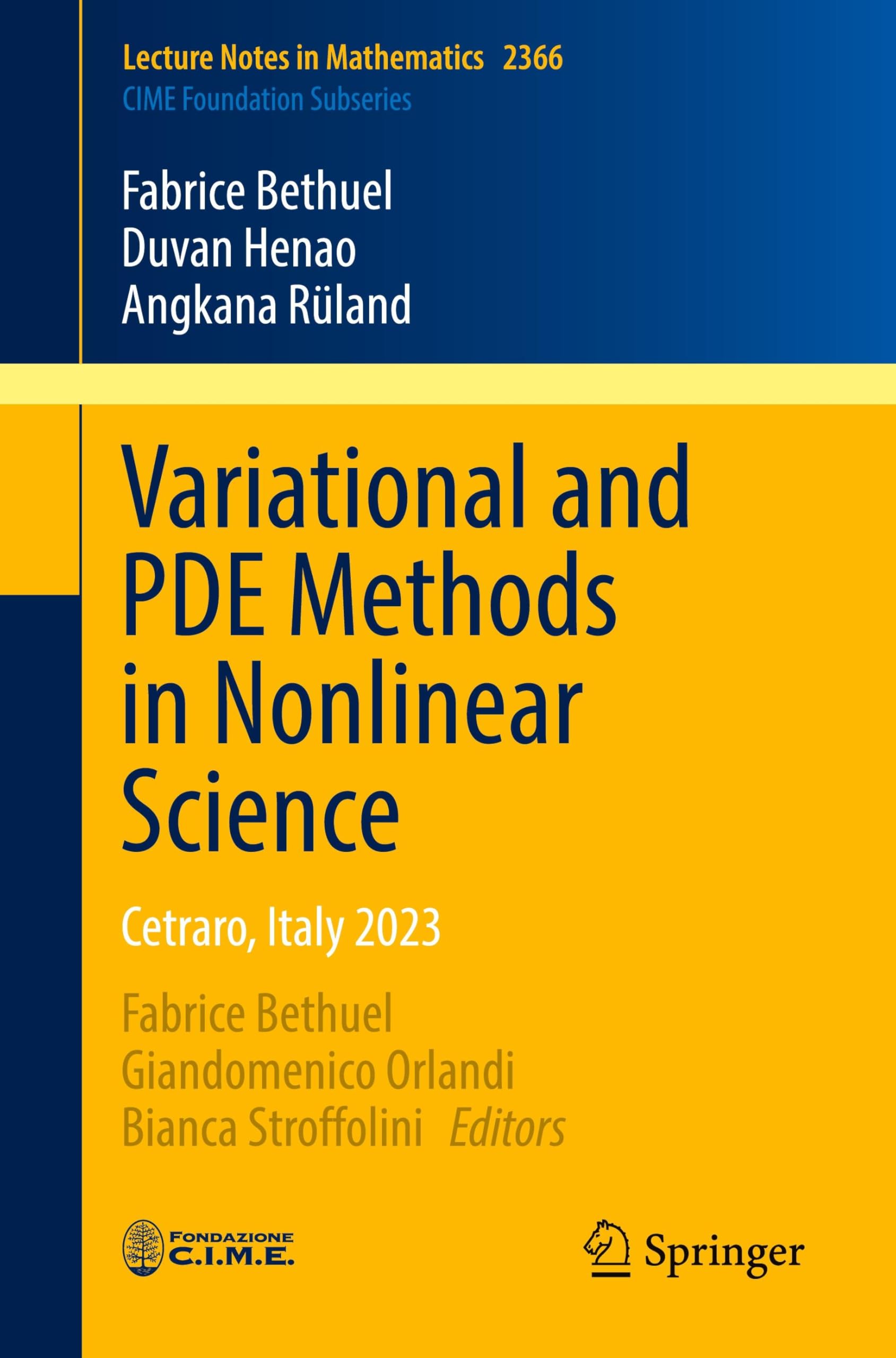 Variational and PDE Methods in Nonlinear Science Business & Technology