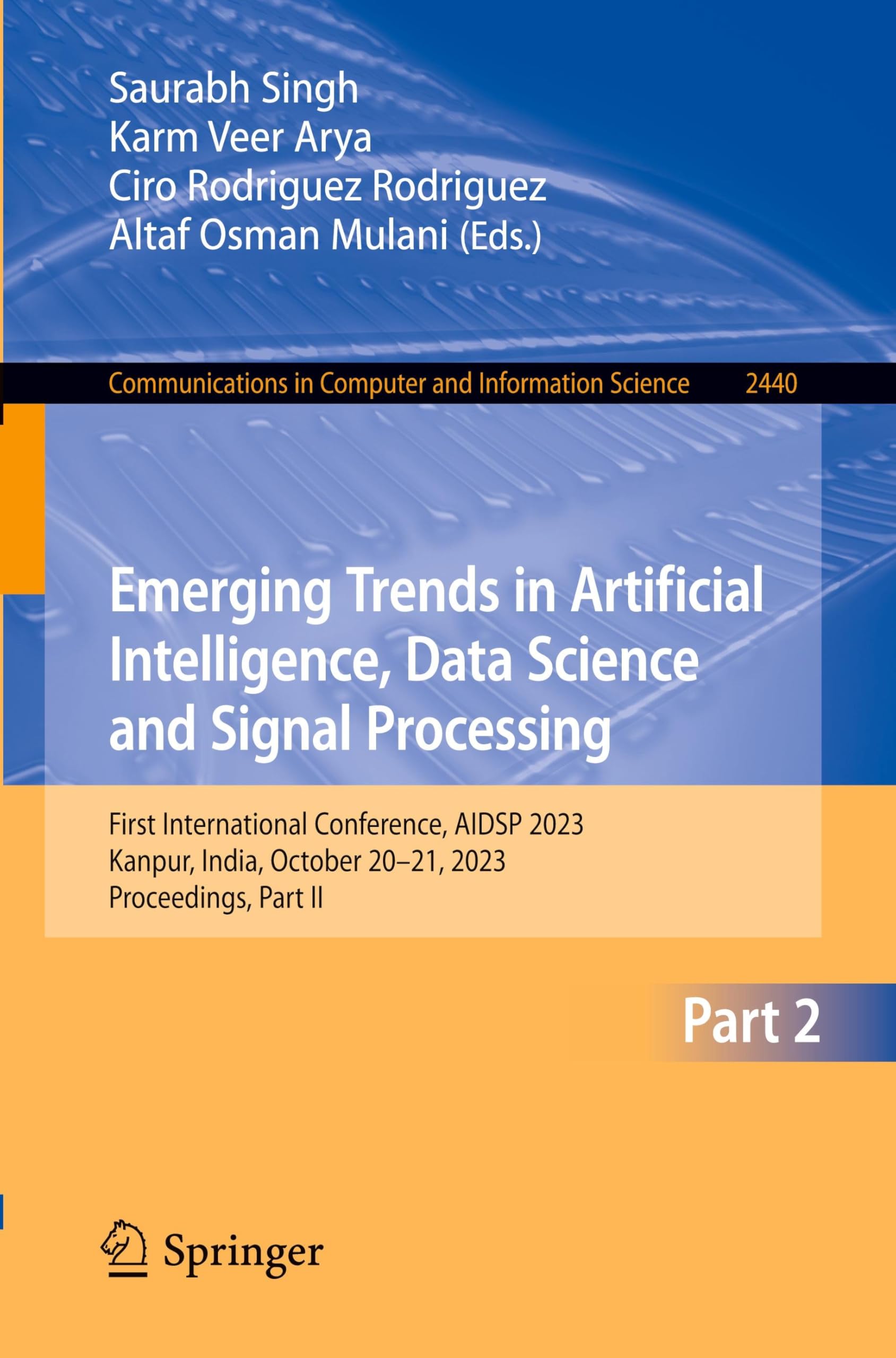Emerging Trends in Artificial Intelligence, Data Science and Signal Processing Computer Science Books