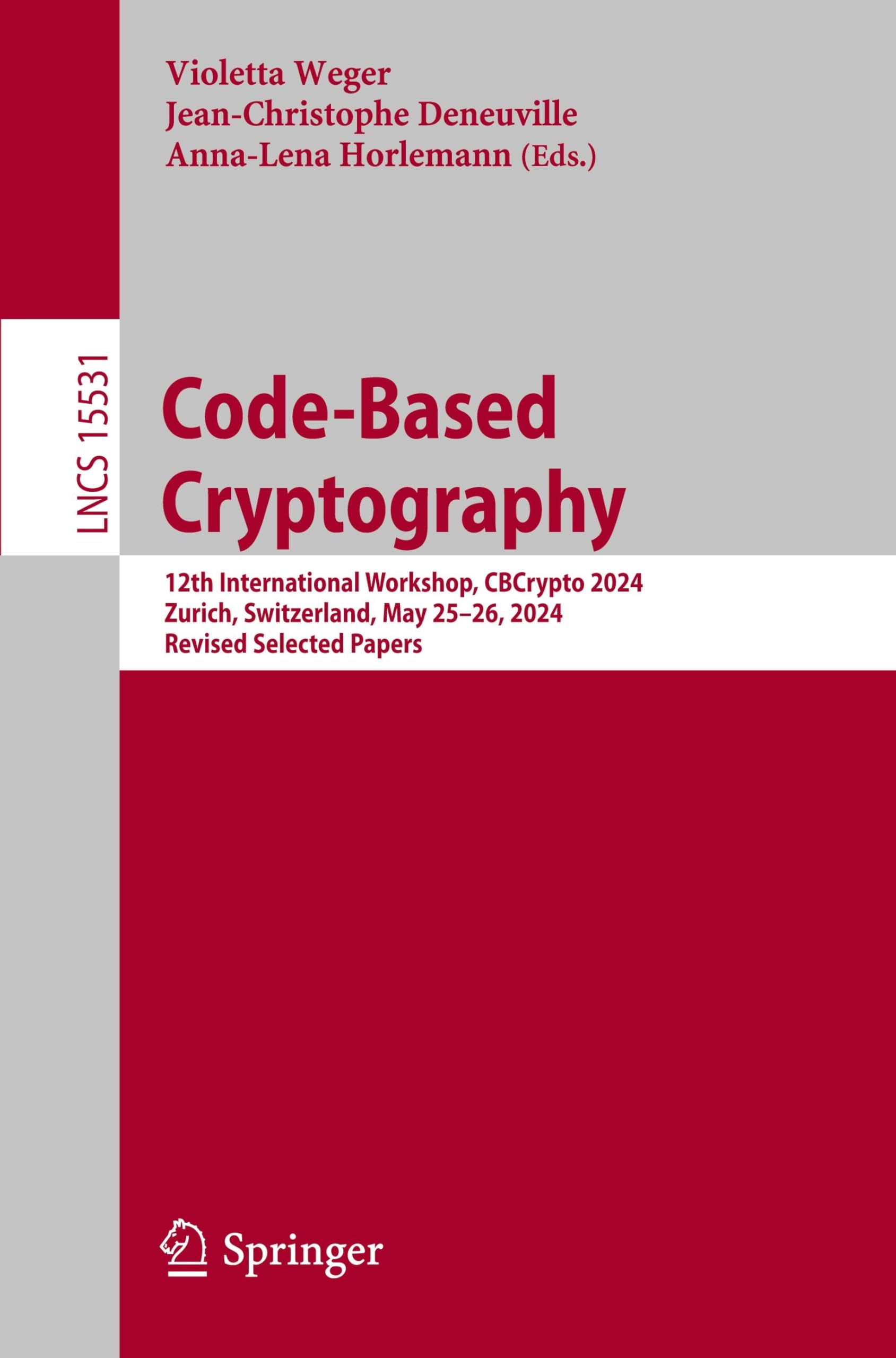 Code-Based Cryptography Computer Science