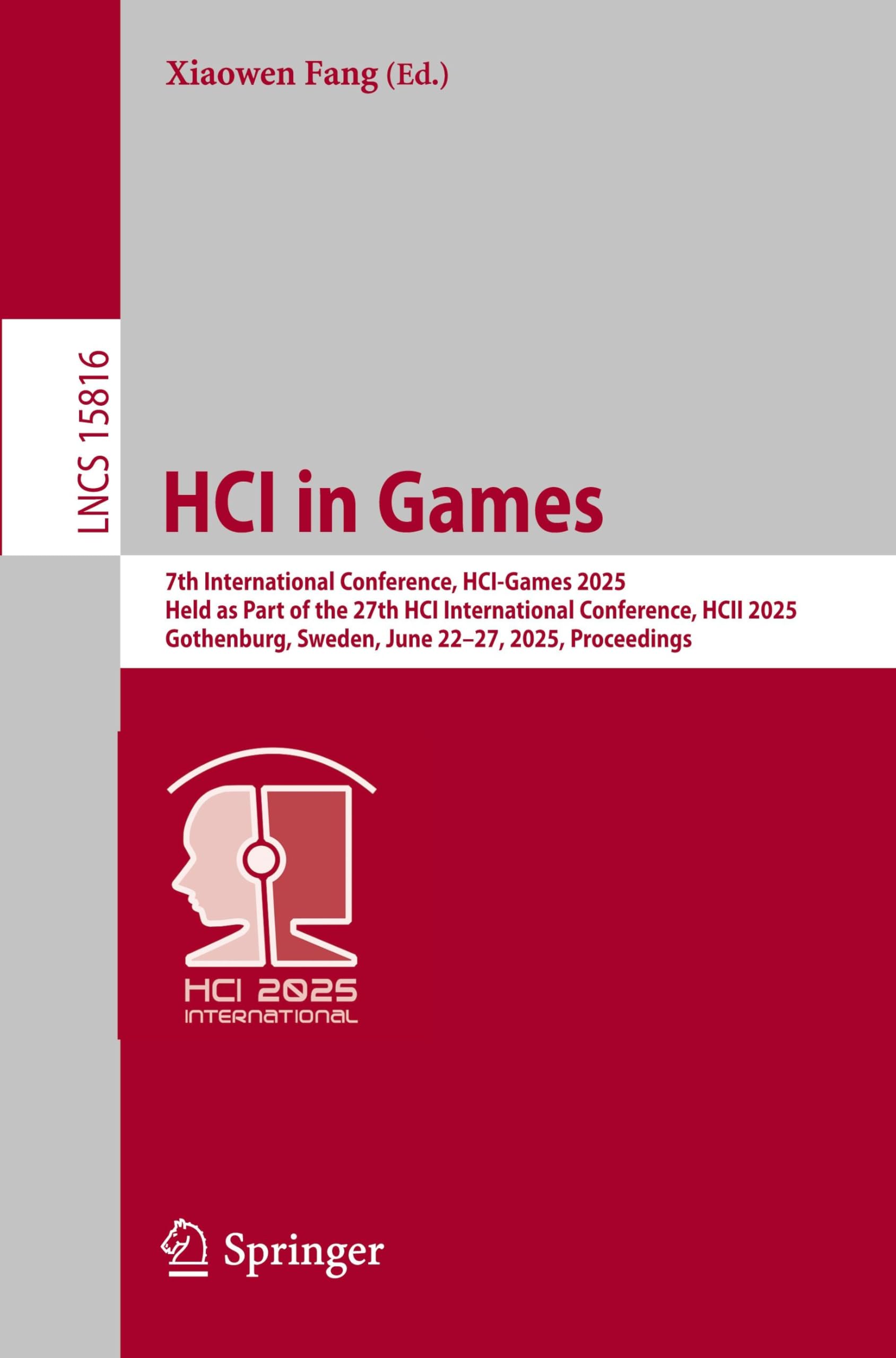 Product Image: HCI in Games