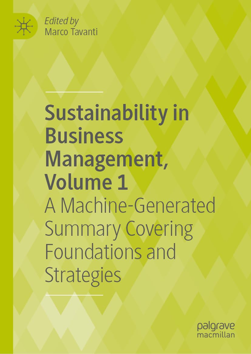 Sustainability in Business Management, Volume 1 Law