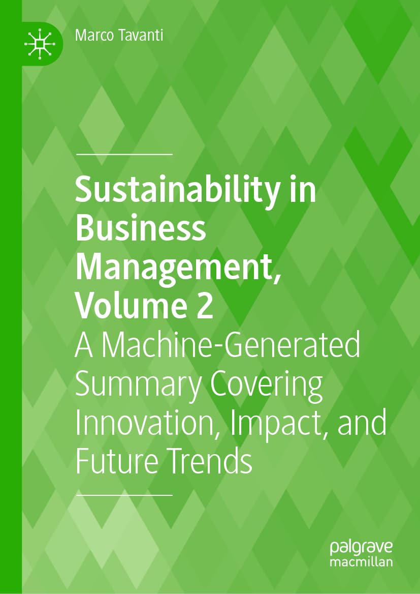 Sustainability in Business Management, Volume 2 Law