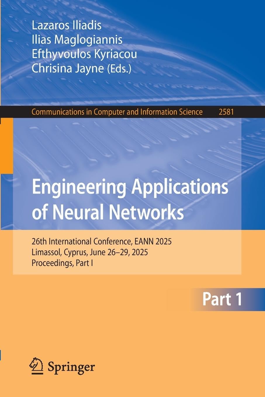 Engineering Applications of Neural Networks Computer Science
