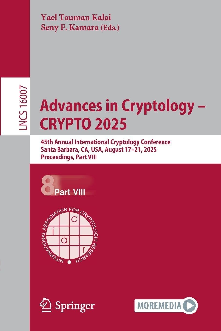 Advances in Cryptology - CRYPTO 2025 Computer Science