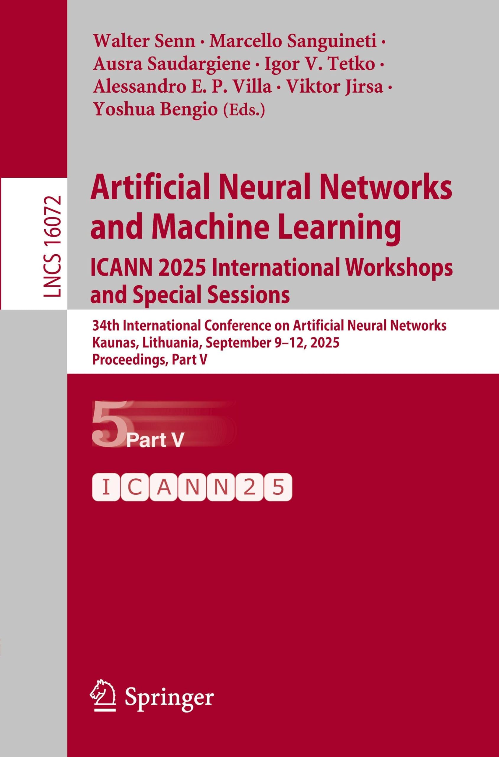 Artificial Neural Networks and Machine Learning. ICANN 2025 International Workshops and Special Sessions Computer Science