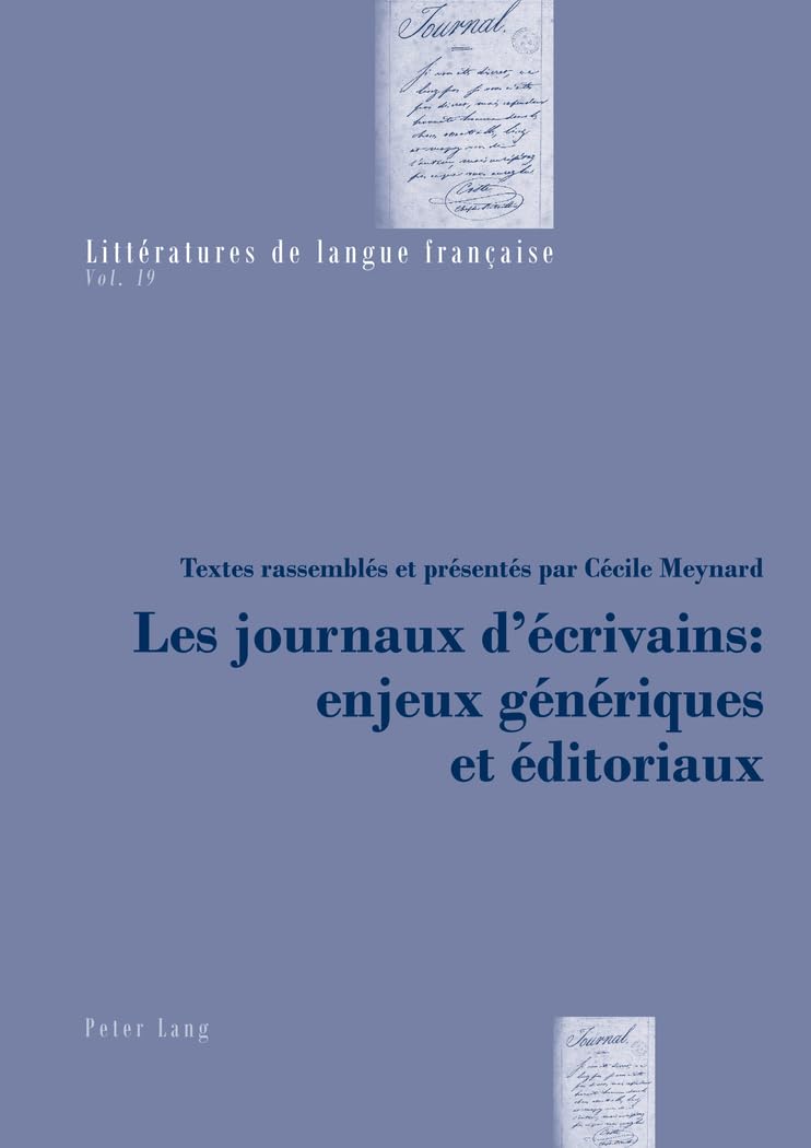 Les journaux d'écrivains: Enjeux génériques et éditoriaux book
