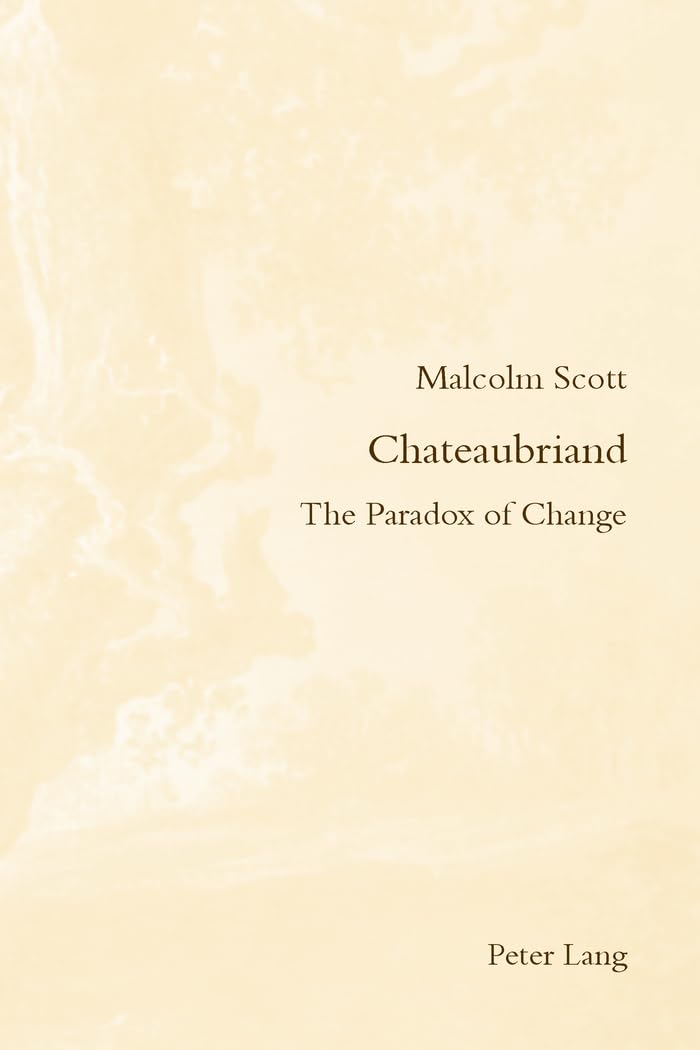 Chateaubriand: The Paradox of Change book