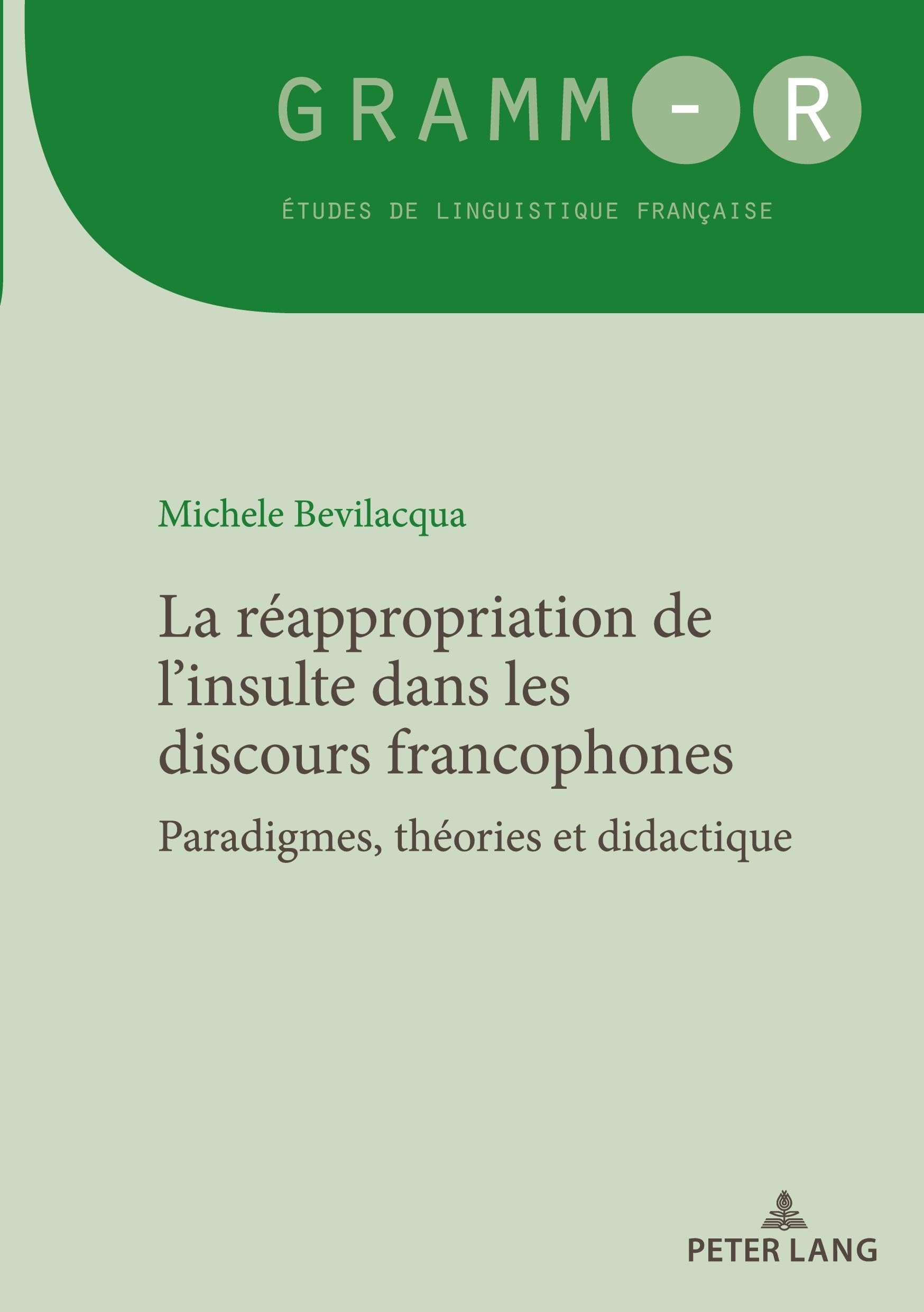 La Réappropriation De L’insulte Dans Les Discours Francophones: Paradigmes, Théories Et Didactique book
