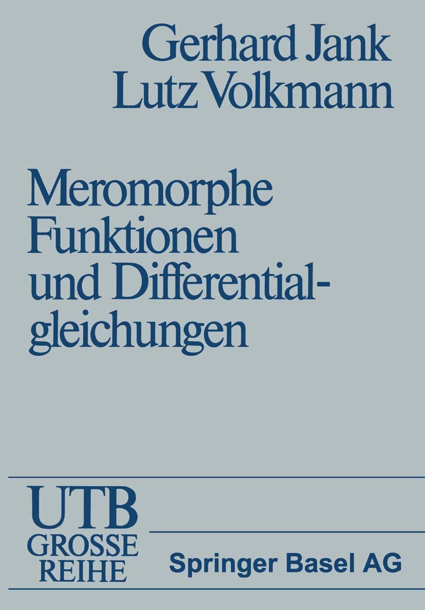 Einführung in die Theorie der ganzen und meromorphen Funktionen mit Anwendungen auf Differentialgleichungen Law