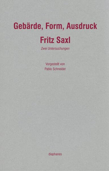 Gebärde, Form, Ausdruck: Zwei Untersuchungen (Handapparat) Film, Art & Culture