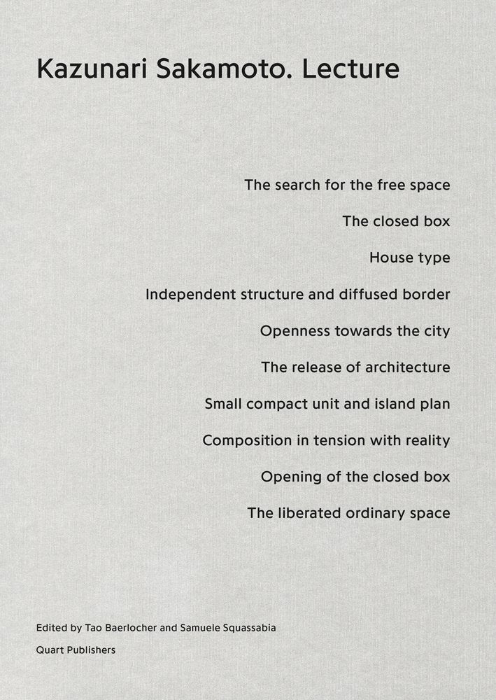 Kazunari Sakamoto. Lecture: Engl.-Japan. Architecture