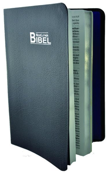 NeueLuther Bibel: Luther 2009 - Lederfaserstoff blau - Silberschnitt Religion & Esotericism