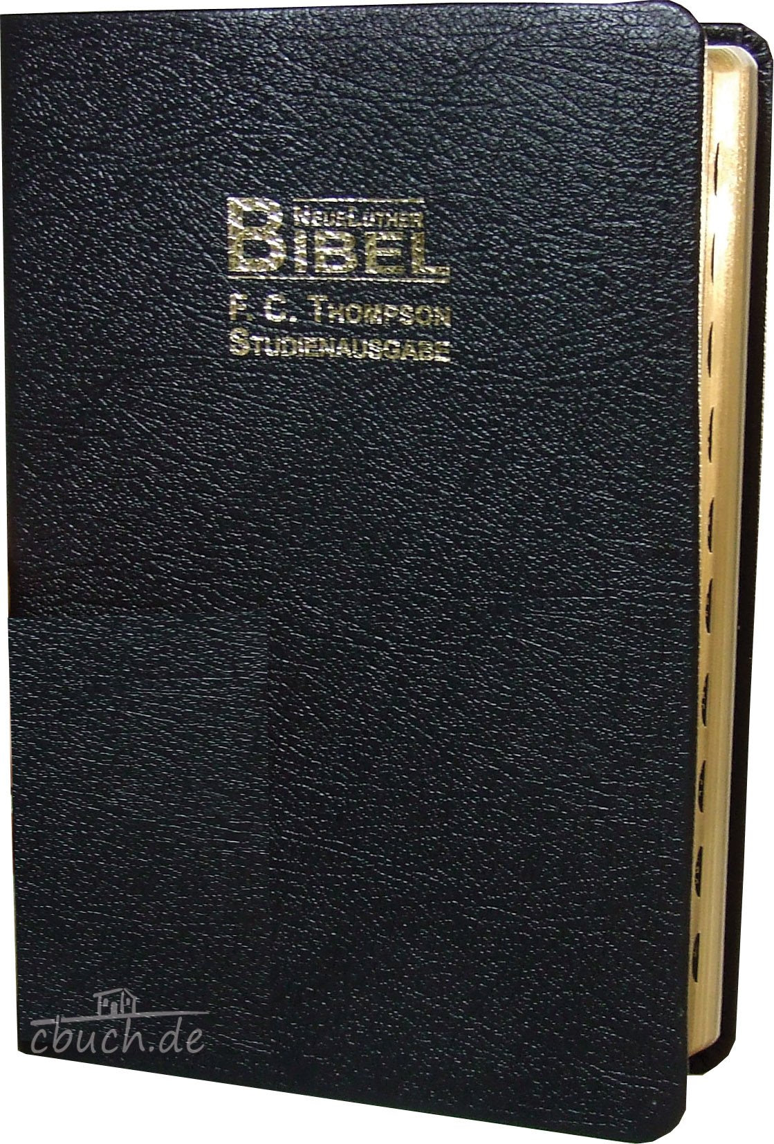 F.C. Thompson Studienbibel: NeueLuther Bibel - Luther 2009 - Echtleder schwarz, Goldschnitt, Griffregister Religion & Esotericism