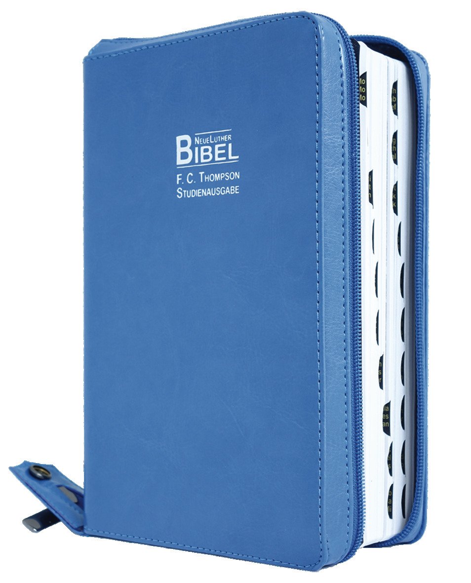 F.C. Thompson Studienbibel: NeueLuther Bibel - Luther 2009 - Kunstleder PU blau, Griffregister, Reißverschluss, Red-Letter-Edition: Nach der ... 2009. Mit den Worten Jesu in roter Schrift Religion & Esotericism