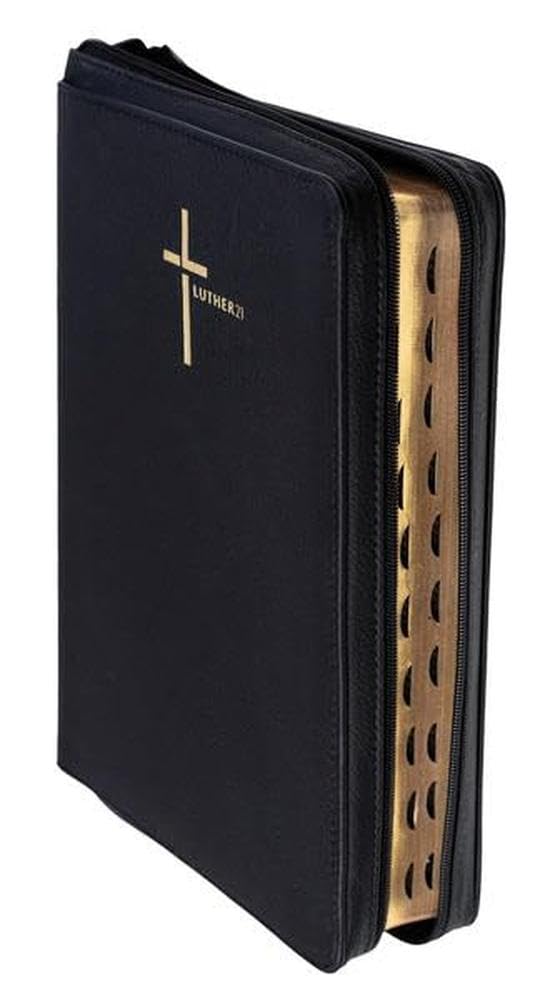 Luther21: Luther21 - Großausgabe - Lederfaserstoff - schwarz - Goldschnitt mit Griffregister - Reißverschluss - Format 17 x 24 cm Religion & Esotericism