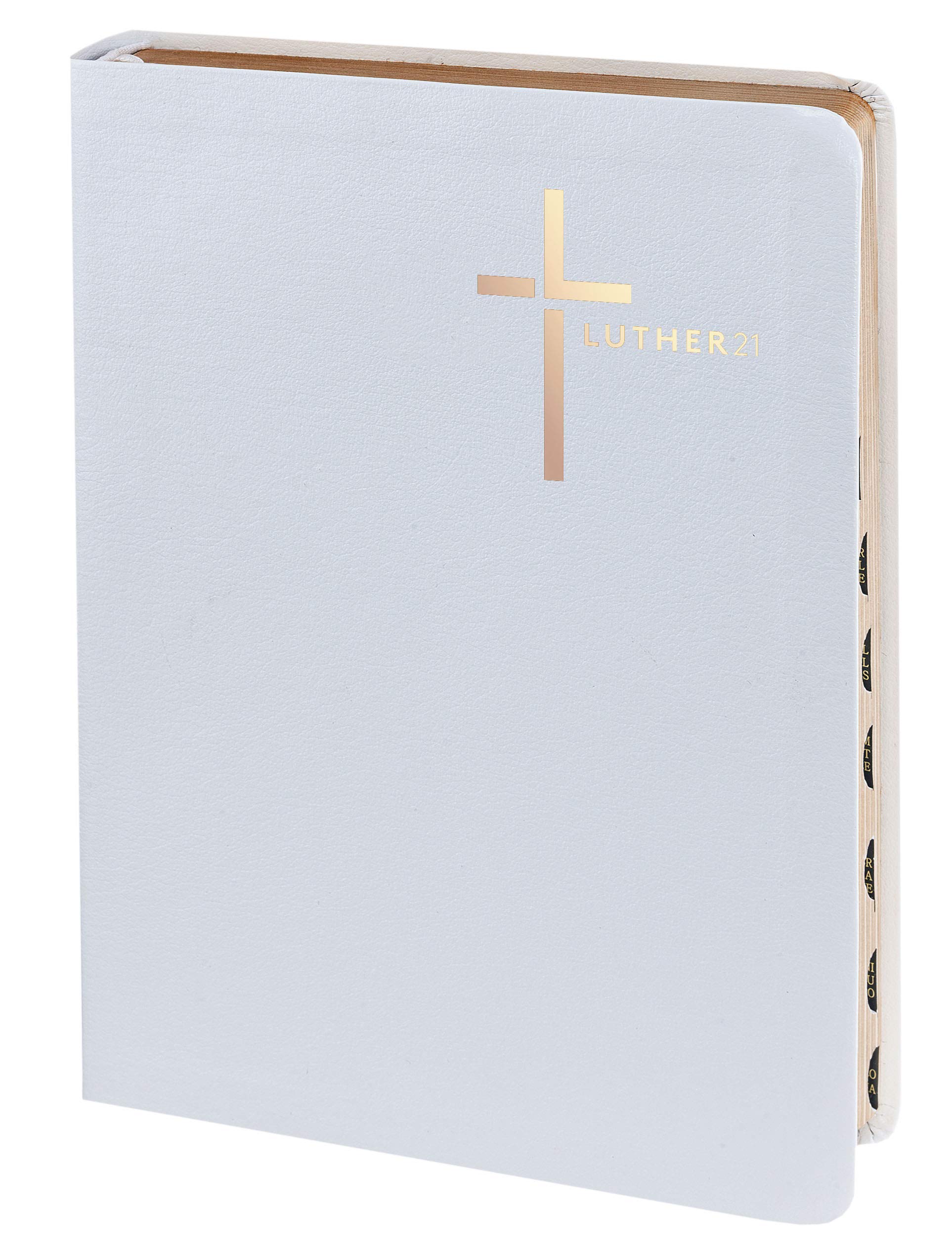 Luther21: Luther21 - Standard - Lederfaserstoff weiß - Goldschnitt - Griffregister Religion & Esotericism