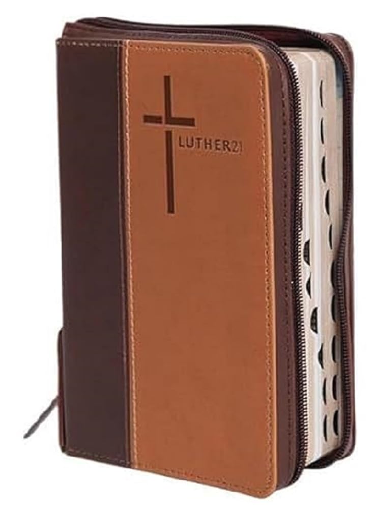 Luther21 - Taschenausgabe - Reißverschluss, Kunstleder Cowboy - braun/beige book