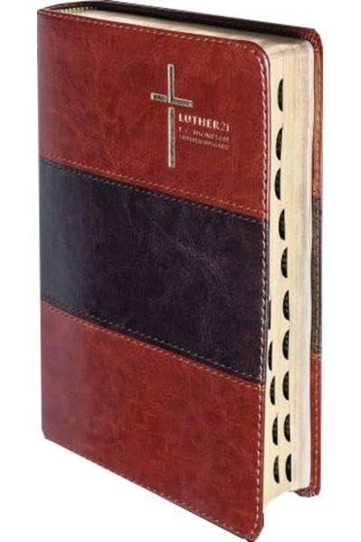 Luther21 - F.C. Thompson Studienausgabe: Luther21 - F.C. Thompson Studienausgabe - Standard - Kunstleder braun zweifarbig - Goldschnitt - Griffregister - Worte Jesu in Rot Religion & Esotericism