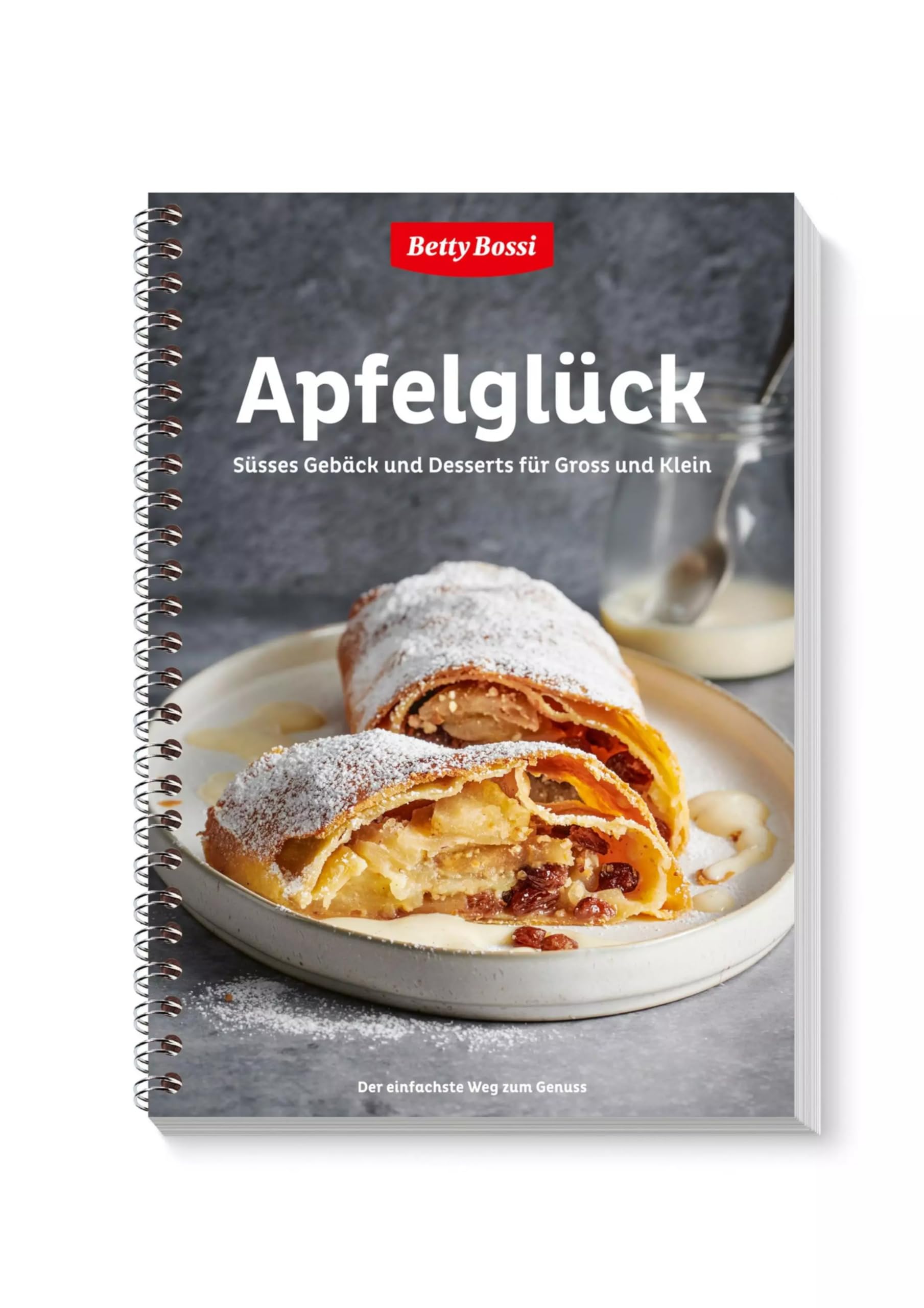 Betty Bossi Apfelglück Backbuch, 30 Süße Rezepte für Gebäck und Desserts, Spiralbindung, 104 Seiten, Deutsch Books