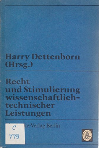 Recht und Stimulierung wissenschaftlich-technischer Leistungen Books