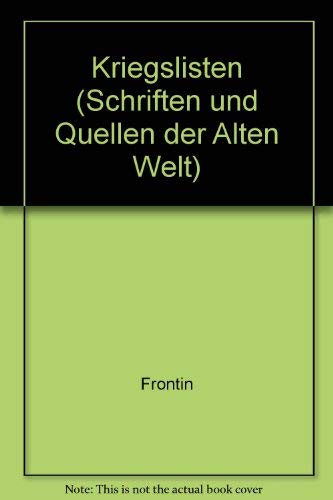 Kriegslisten (Schriften und Quellen der Alten Welt) Contemporary literature
