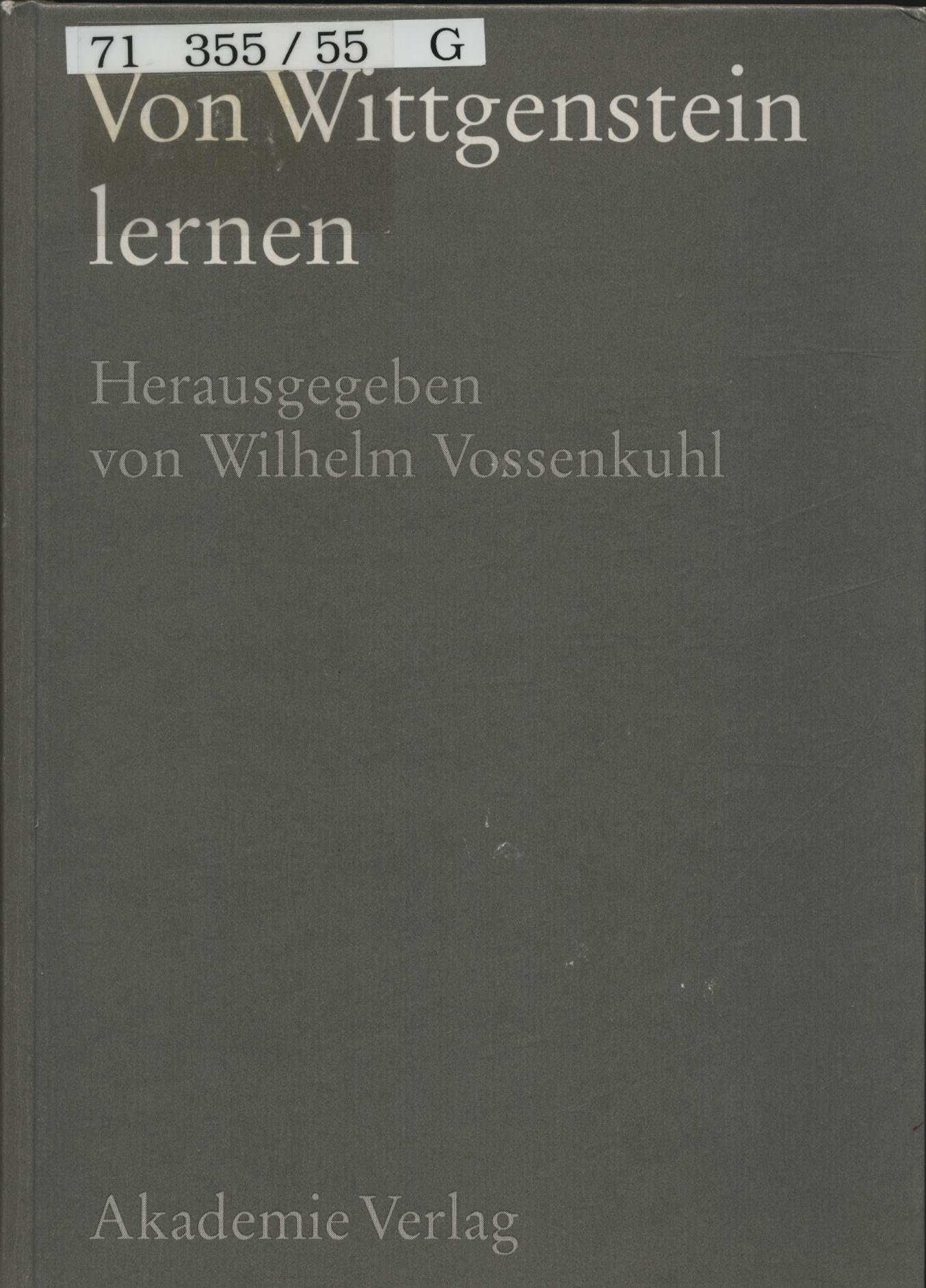 Von Wittgenstein Lernen Philosophy