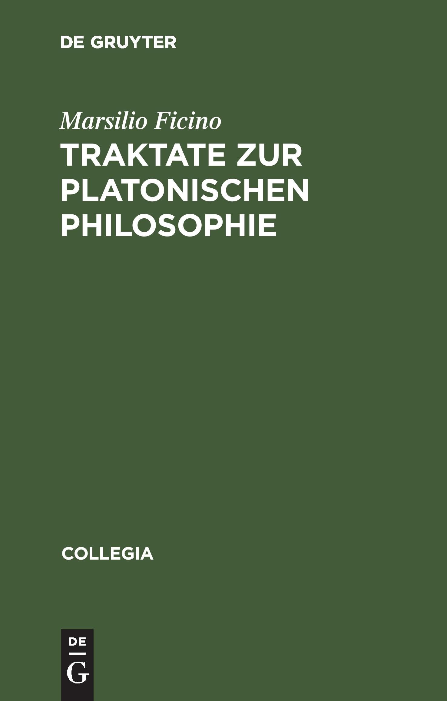 Traktate zur Platonischen Philosophie book