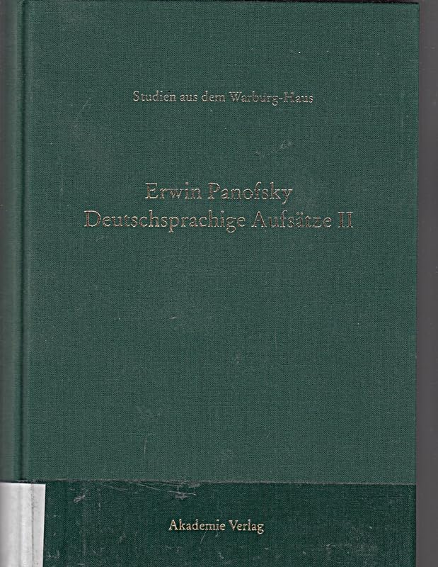 Erwin Panofsky - Deutschsprachige Aufsätze I, II Film, Art & Culture