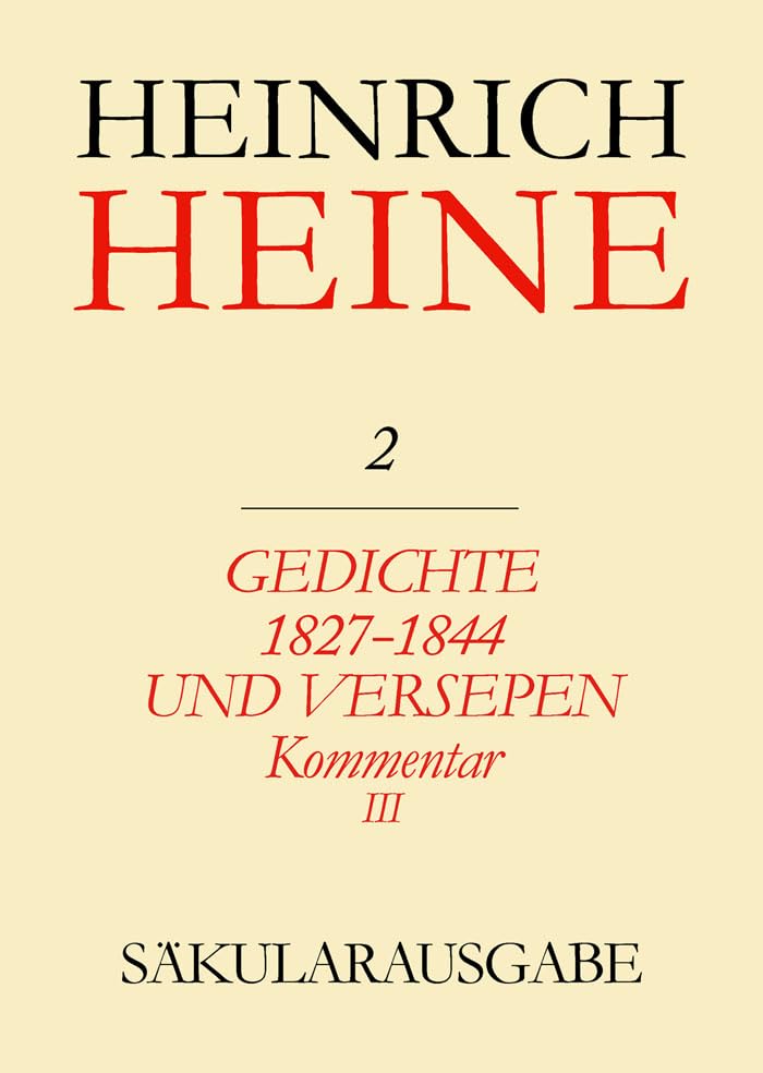 Gedichte 1827-1844 Und Versepen: Kommentar: Deutschland. Ein Wintermährchen (3) book