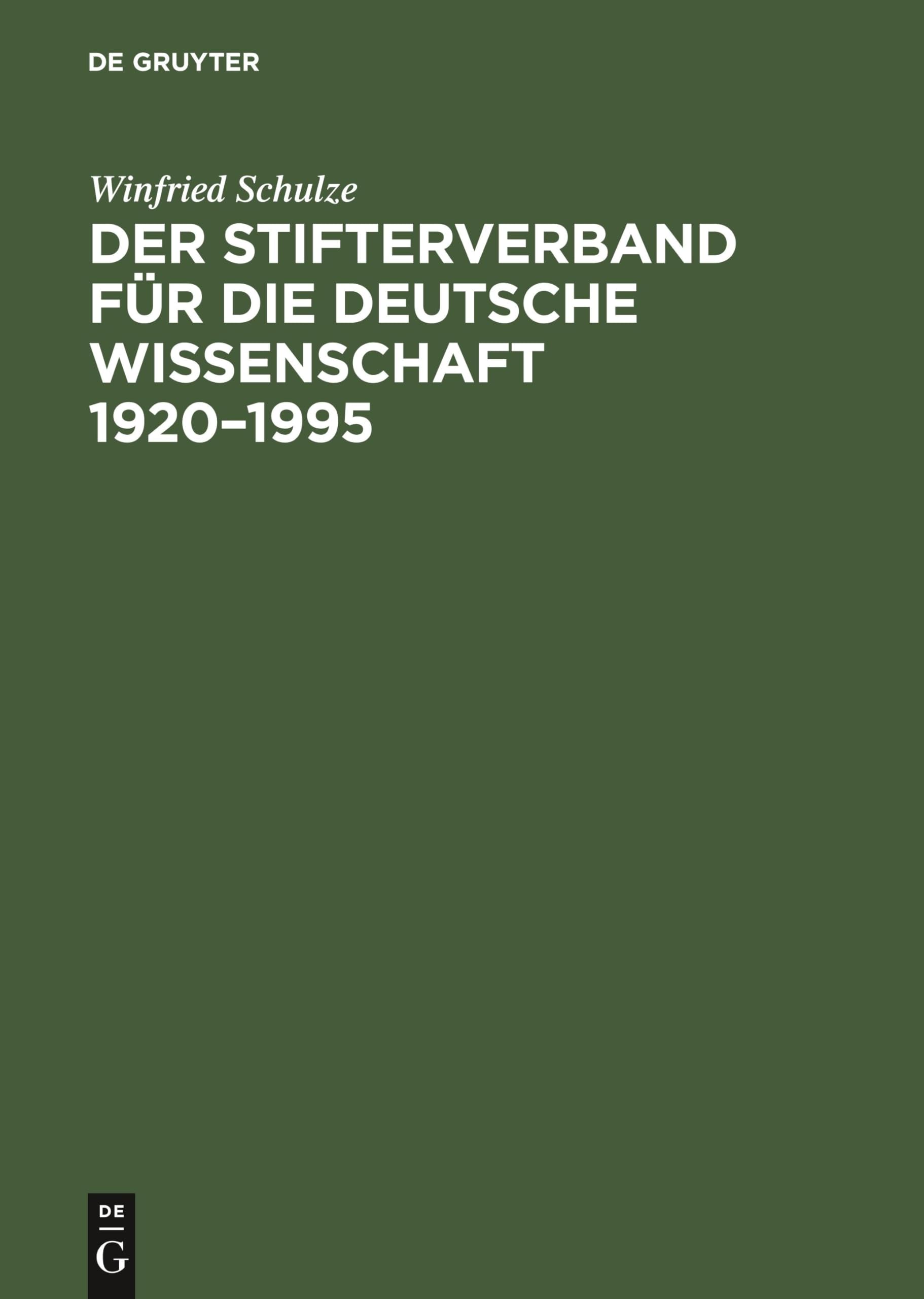 Der Stifterverband für die Deutsche Wissenschaft 1920-1995 General education