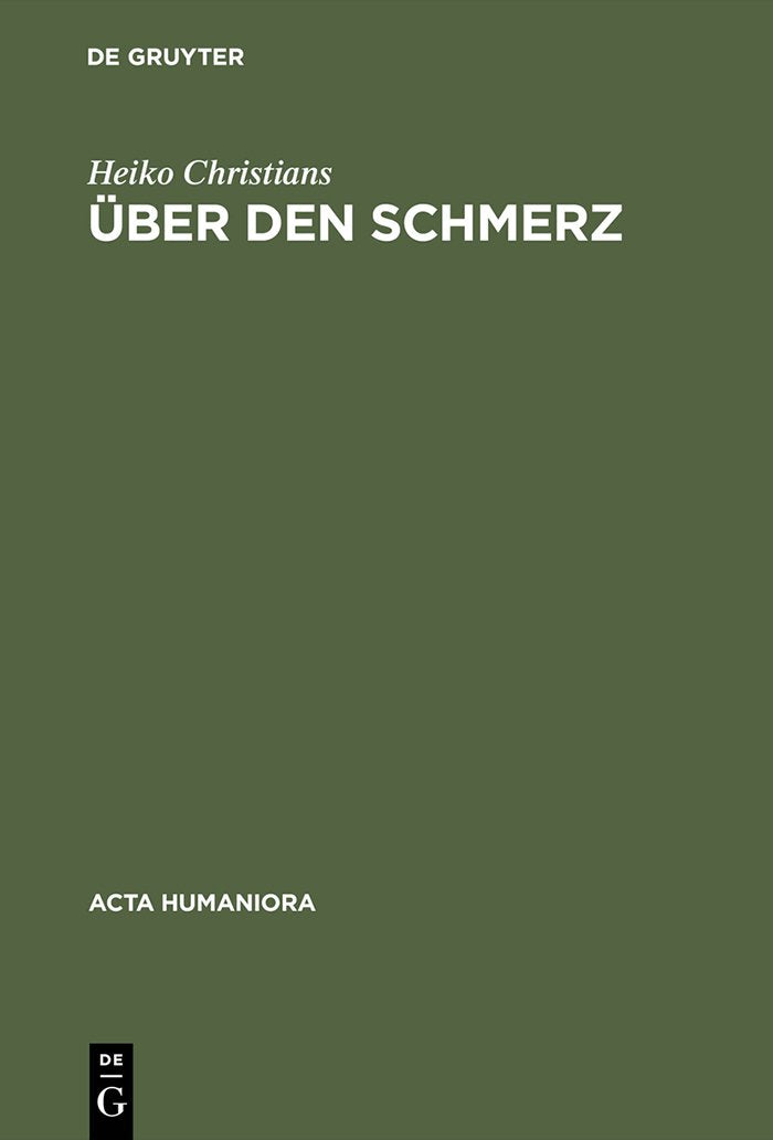 Product Image: Über den Schmerz