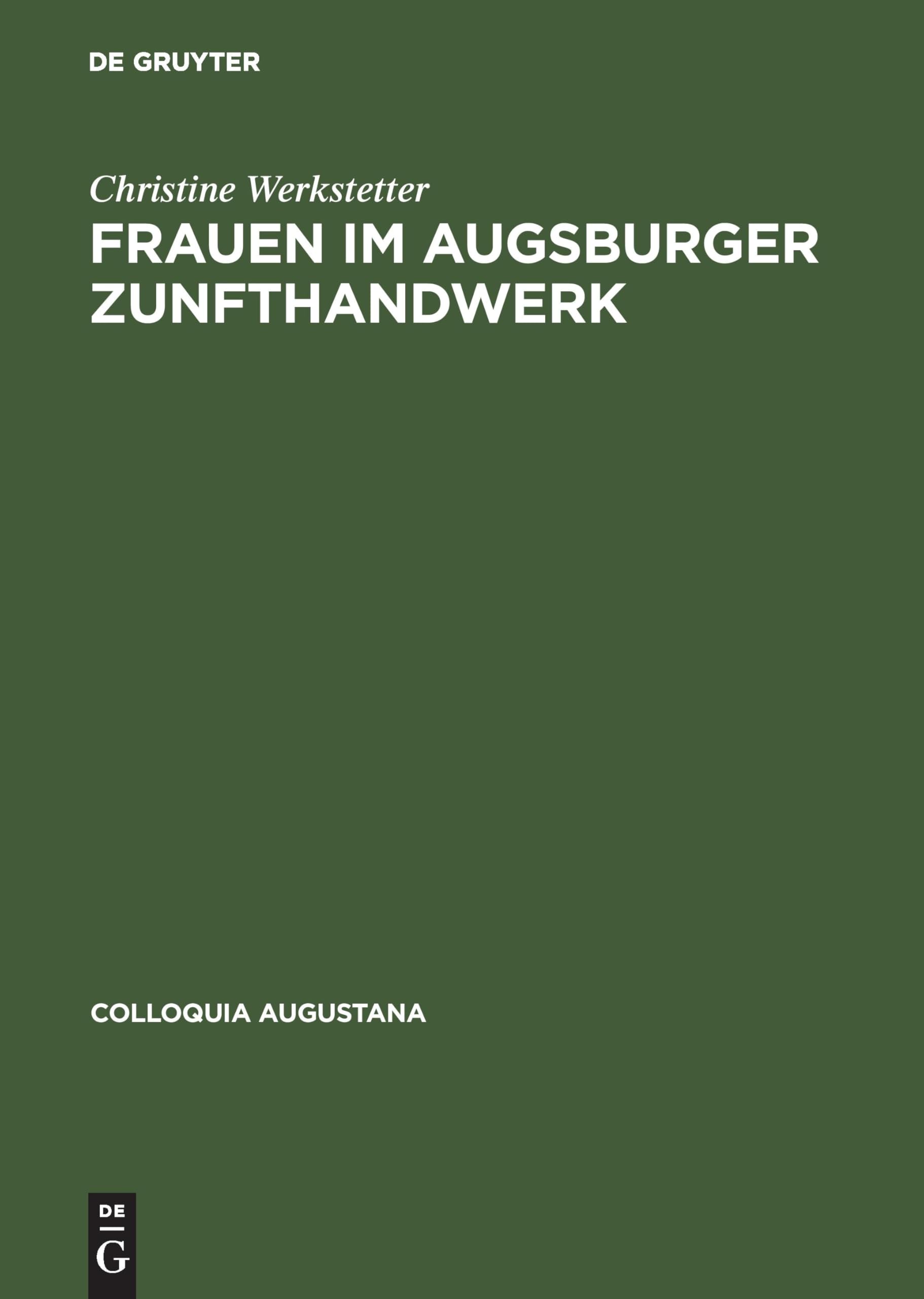 Frauen im Augsburger Zunfthandwerk book