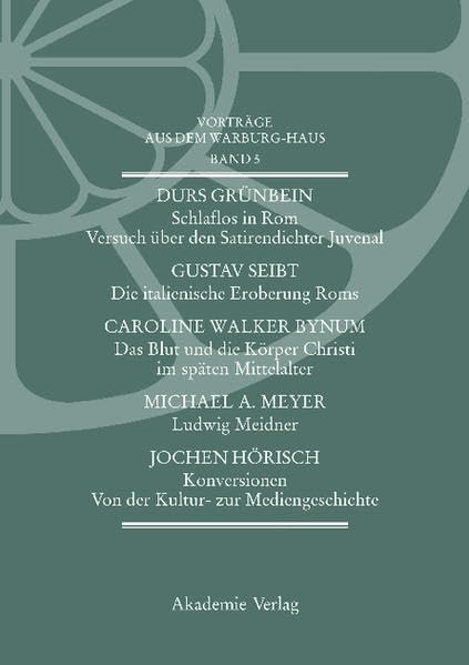 Vorträge aus dem Warburg-Haus. Band 5 Philosophy