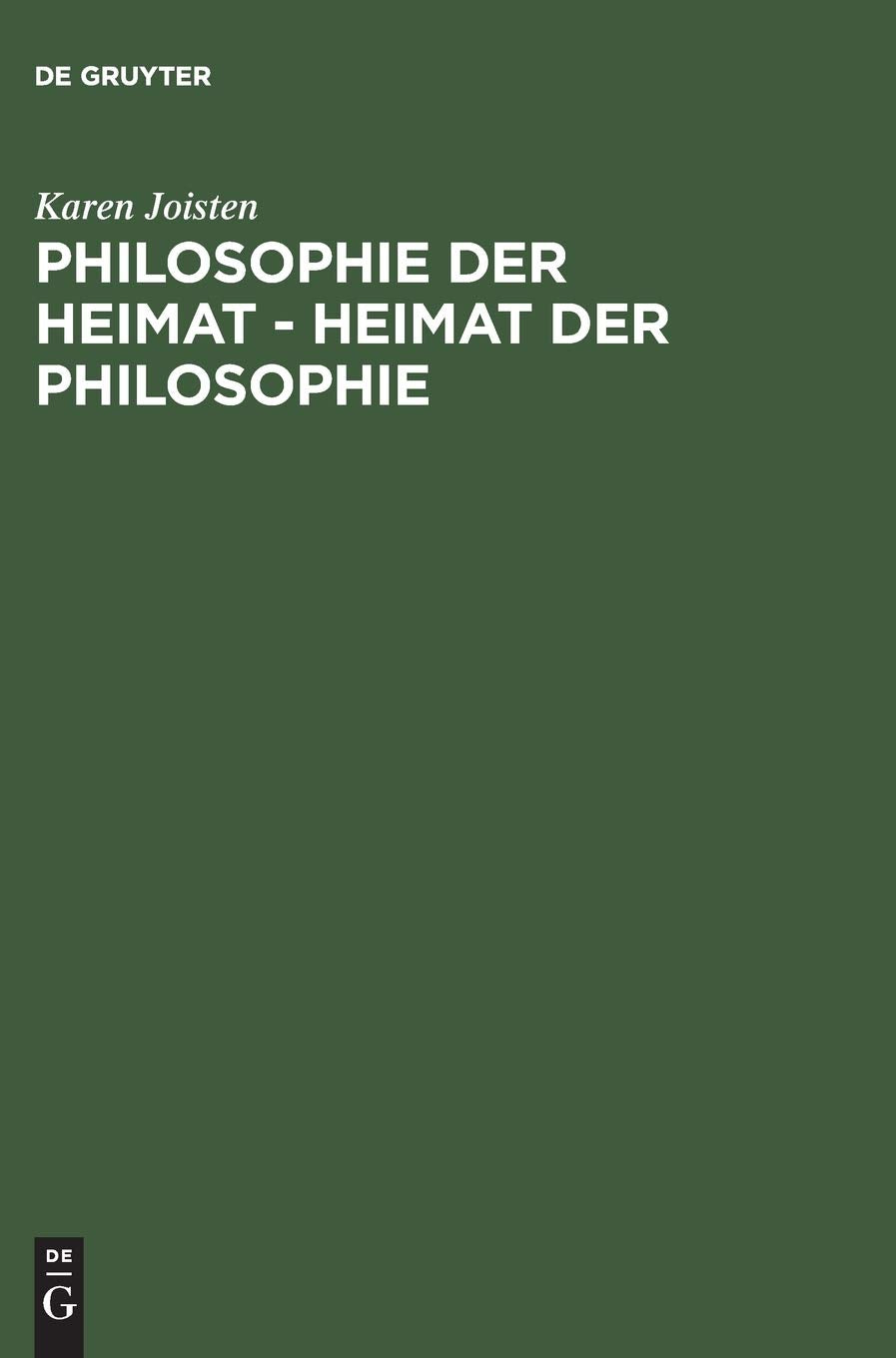 Philosophie der Heimat – Heimat der Philosophie: Habil.-Schr. Law