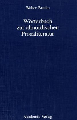 Wörterbuch zur altnordischen Prosaliteratur Media & Communication
