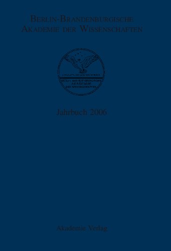 Berlin-Brandenburgische Akademie der Wissenschaften, : Berlin-Brandenburgische Akademie der Wissenschaften. Jahrbuch / Jahrbuch 2006 Philosophy