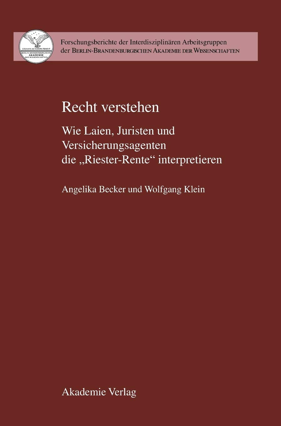 Product Image: Recht verstehen