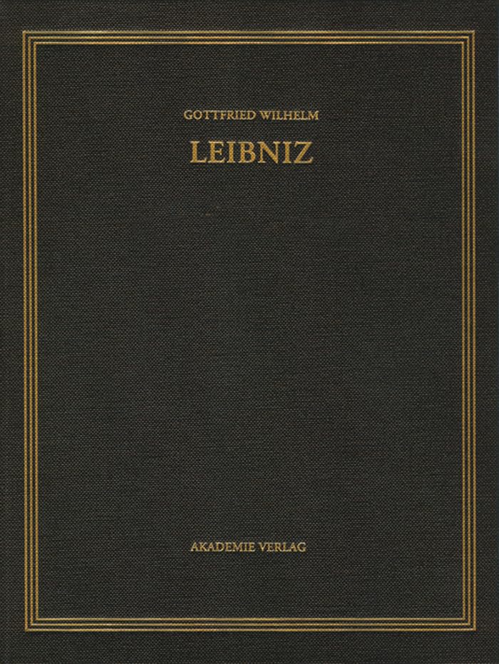 Januar – Dezember 1703 (Sämtliche Schriften und Briefe) Philosophy